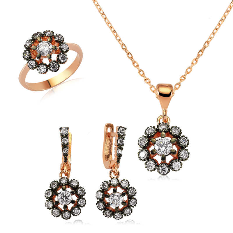 Silver Diamond Model Flower Women’s Set