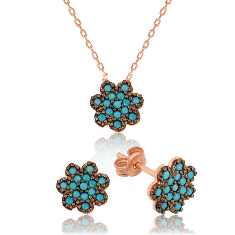 Silver Blue Flower Women’s Set