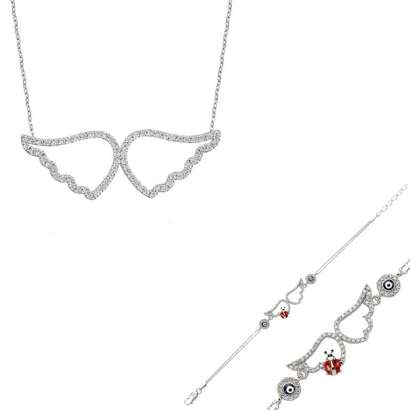 Silver Angel Wing Women’s Set