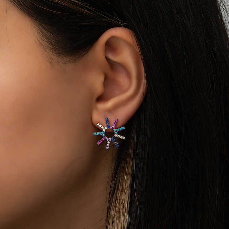 Silver Sun Mix Women’s Earrings
