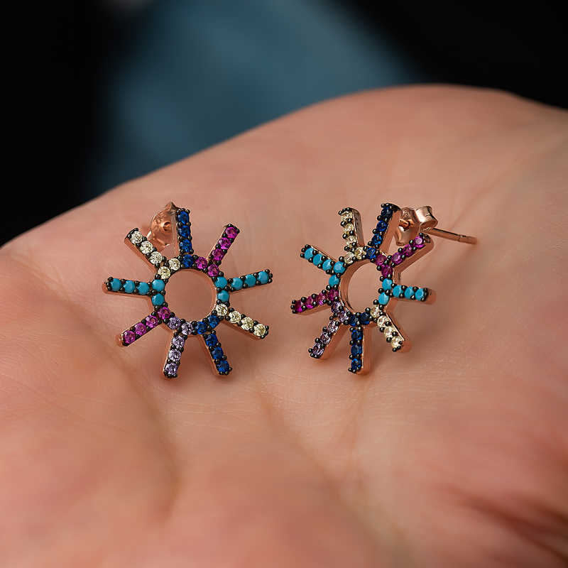 Silver Sun Mix Women’s Earrings
