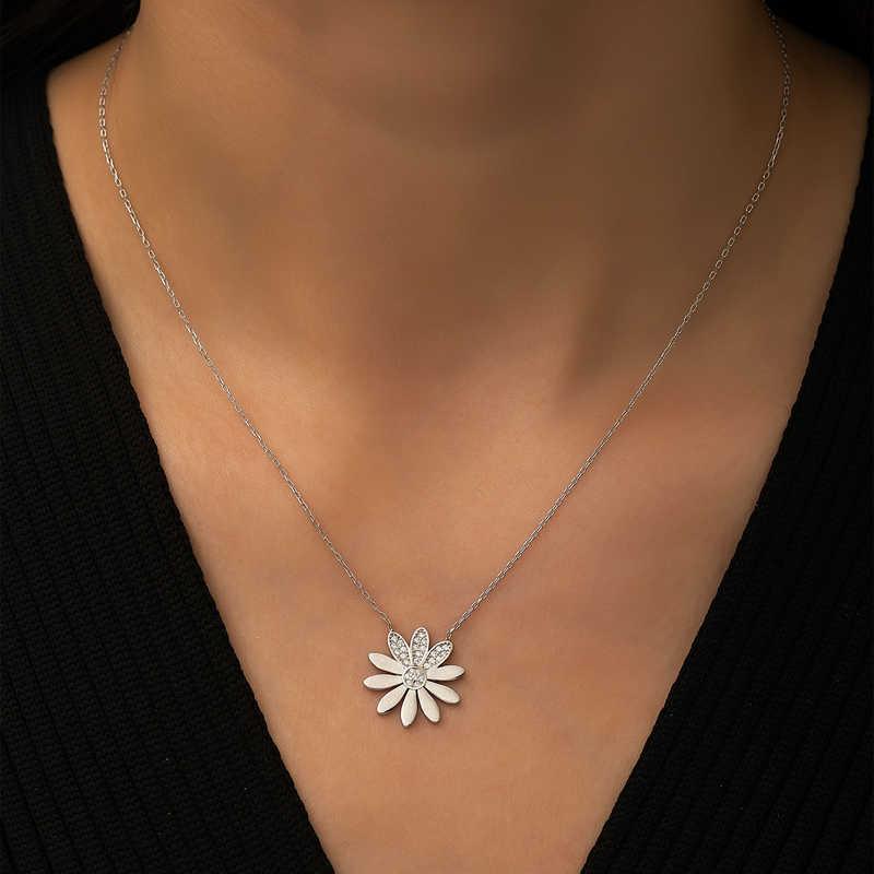 Silver Flower Women’s Necklace