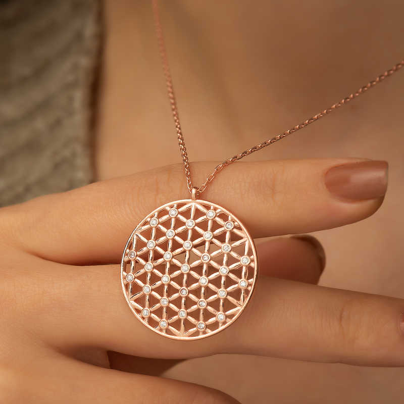 Silver Flower of Life Necklace