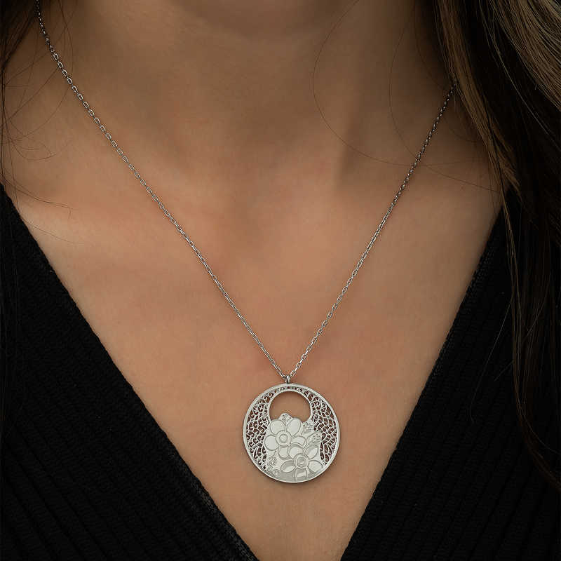 Silver Flower of Life Necklace