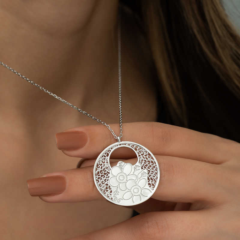 Silver Flower of Life Necklace