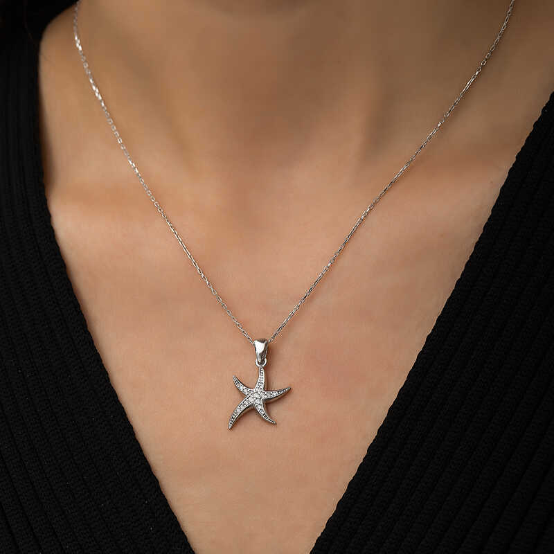 Silver Starfish Women’s Necklace