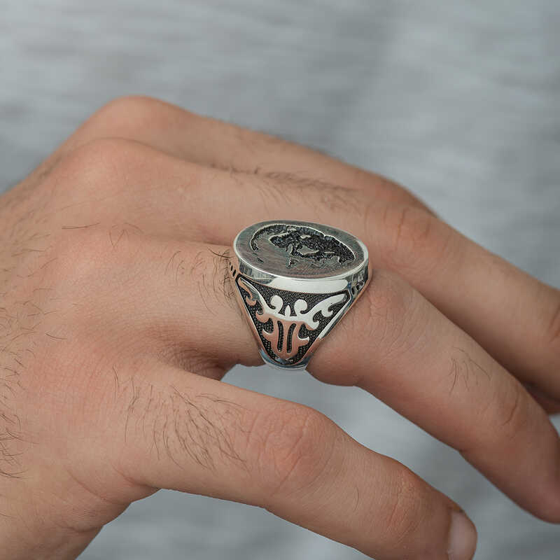 Silver Ataturk Silhouette Men’s Ring