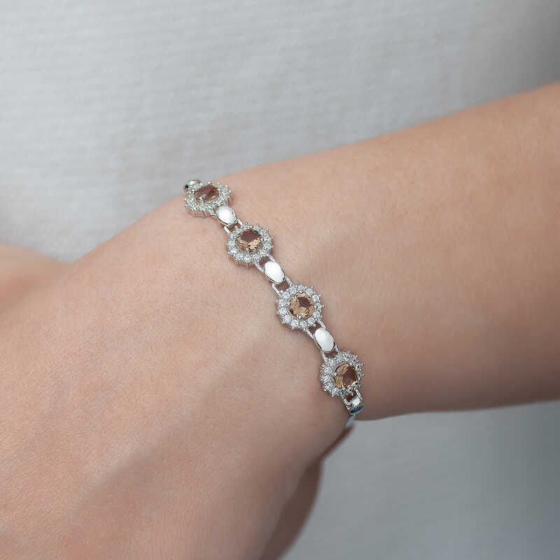 Silver Zultanite Stone Bracelet