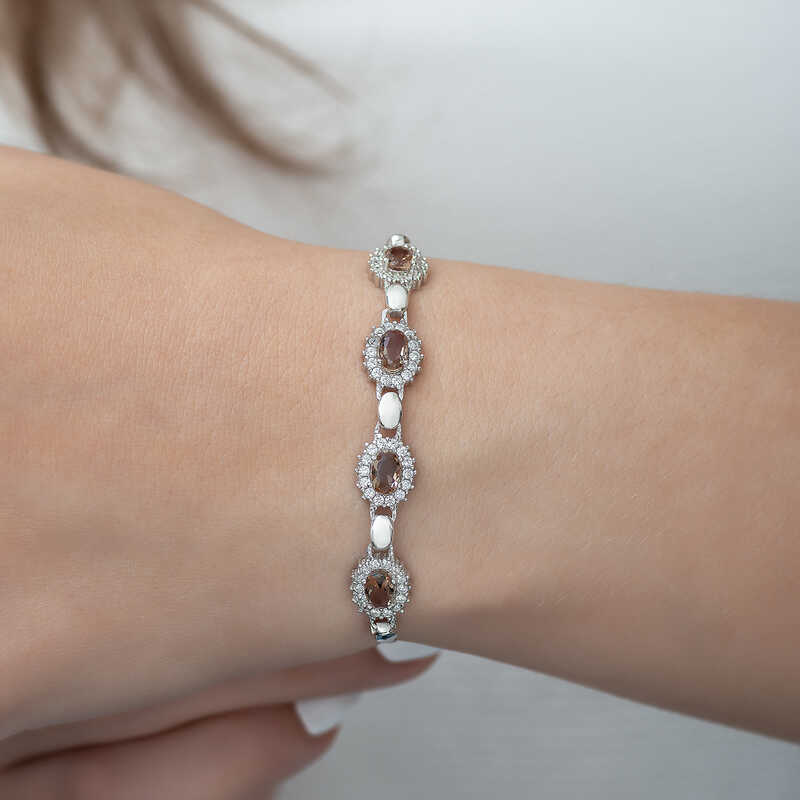 Silver Zultanite Stone Bracelet