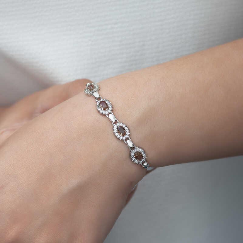 Silver Zultanite Stone Bracelet