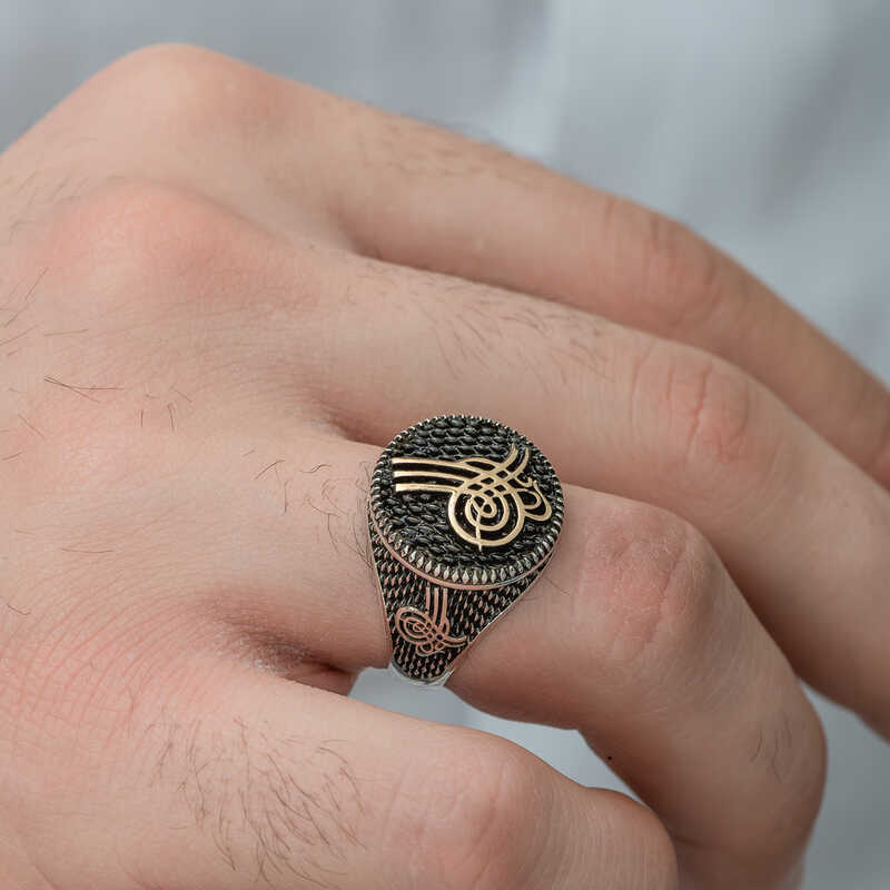 Silver Ottoman Tughra Men’s Ring