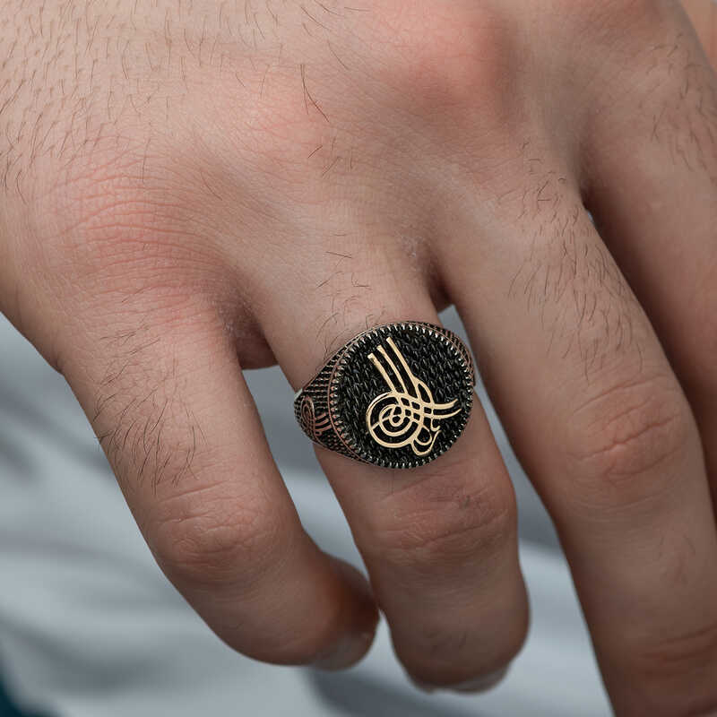 Silver Ottoman Tughra Men’s Ring