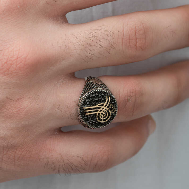 Silver Ottoman Tughra Men’s Ring