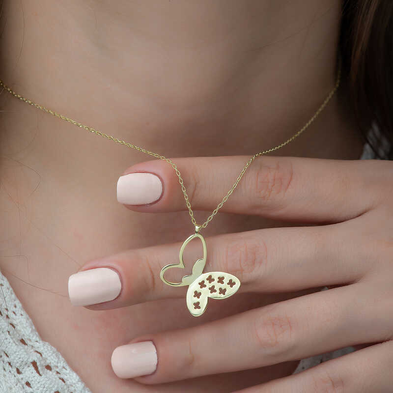 Silver Gold Butterfly Women’s Necklace