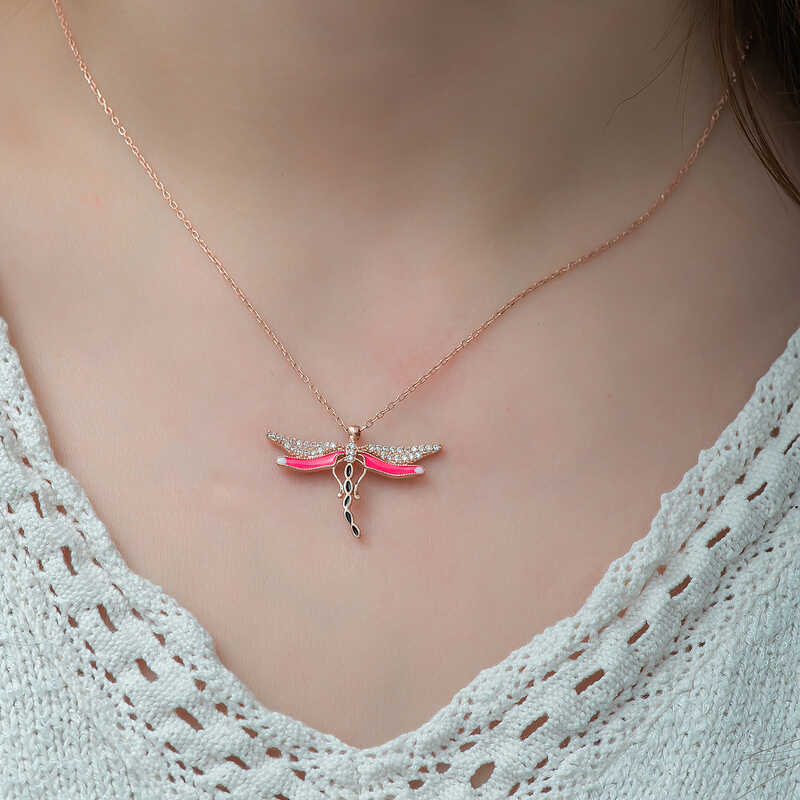 Silver Dragonfly Women’s Necklace