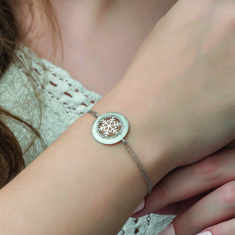 Silver Snowflake Women’s Bracelet