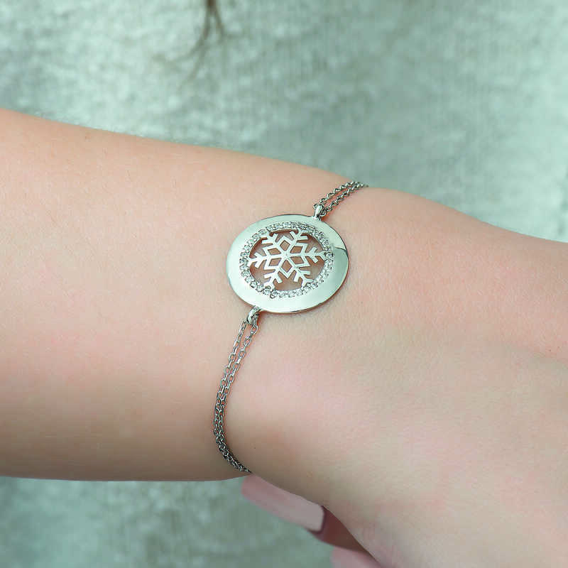 Silver Snowflake Women’s Bracelet