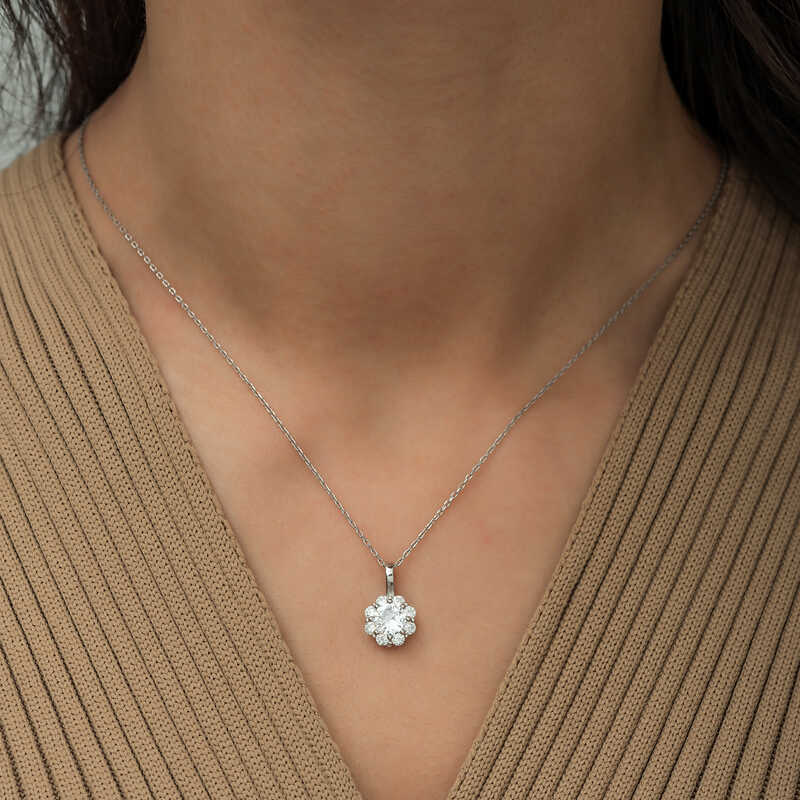 Silver Flower Necklace