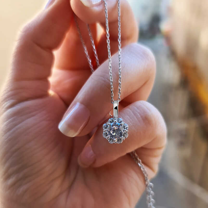 Silver Flower Necklace