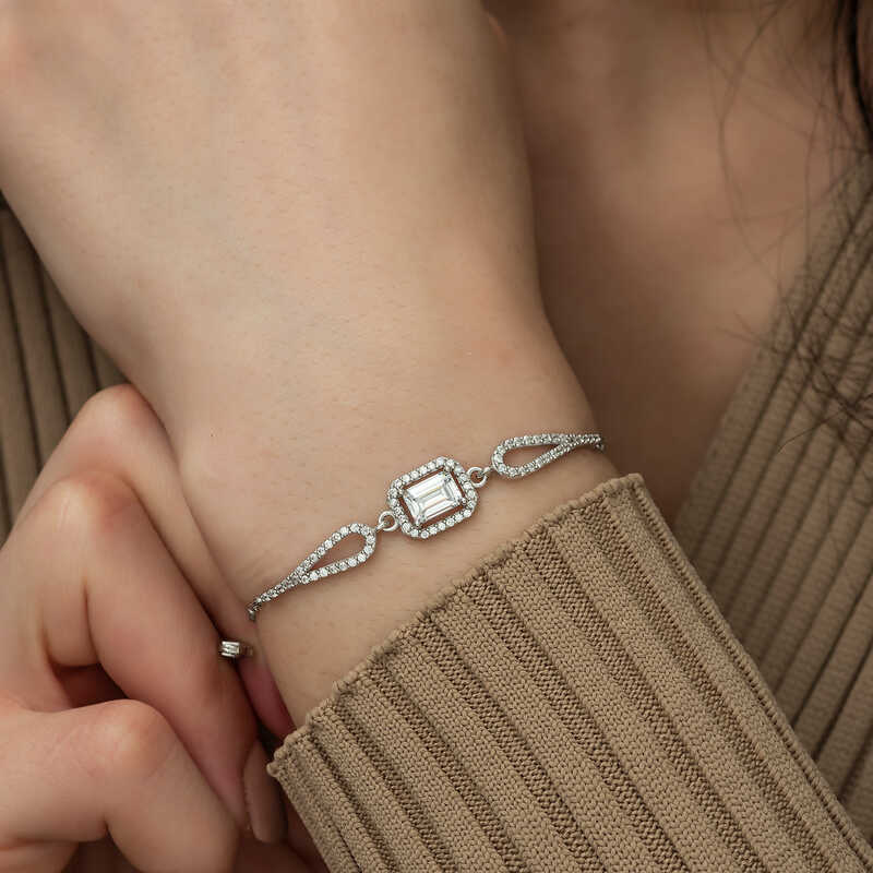 Silver Baguette Bracelet