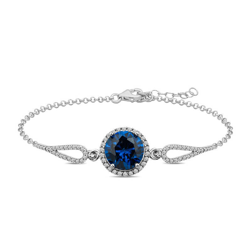 Silver Sapphire Bracelet
