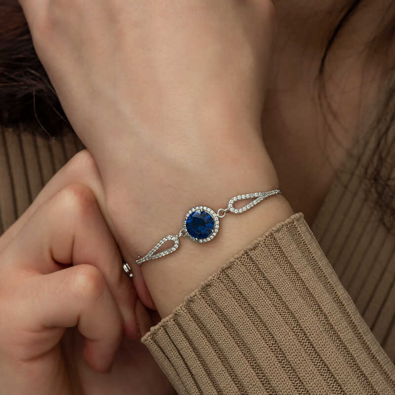 Silver Sapphire Bracelet