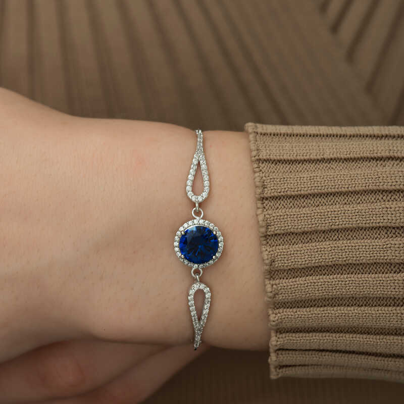 Silver Sapphire Bracelet