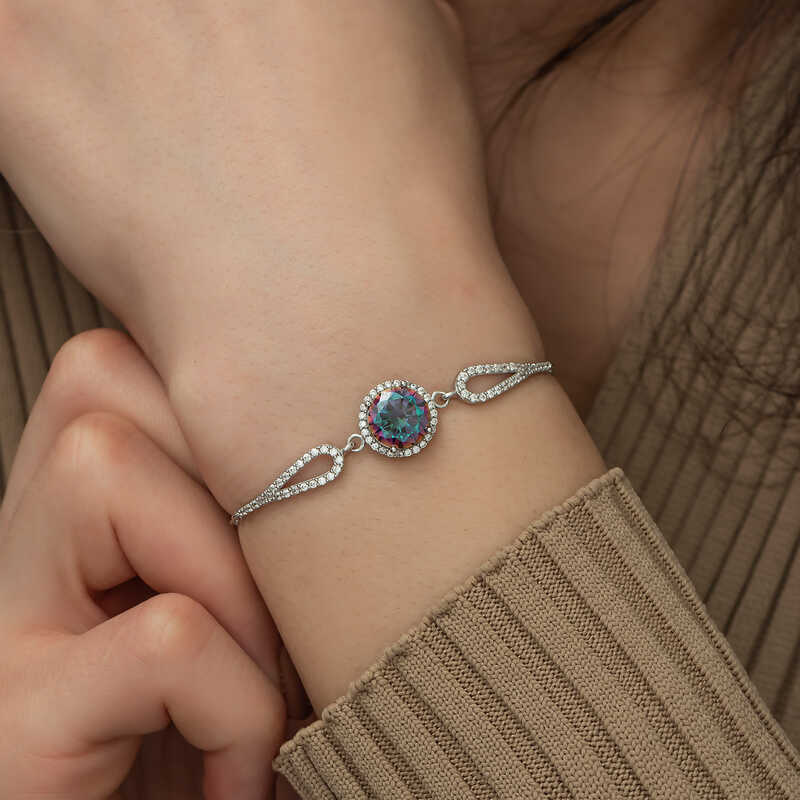 Silver Mystic Topaz Bracelet