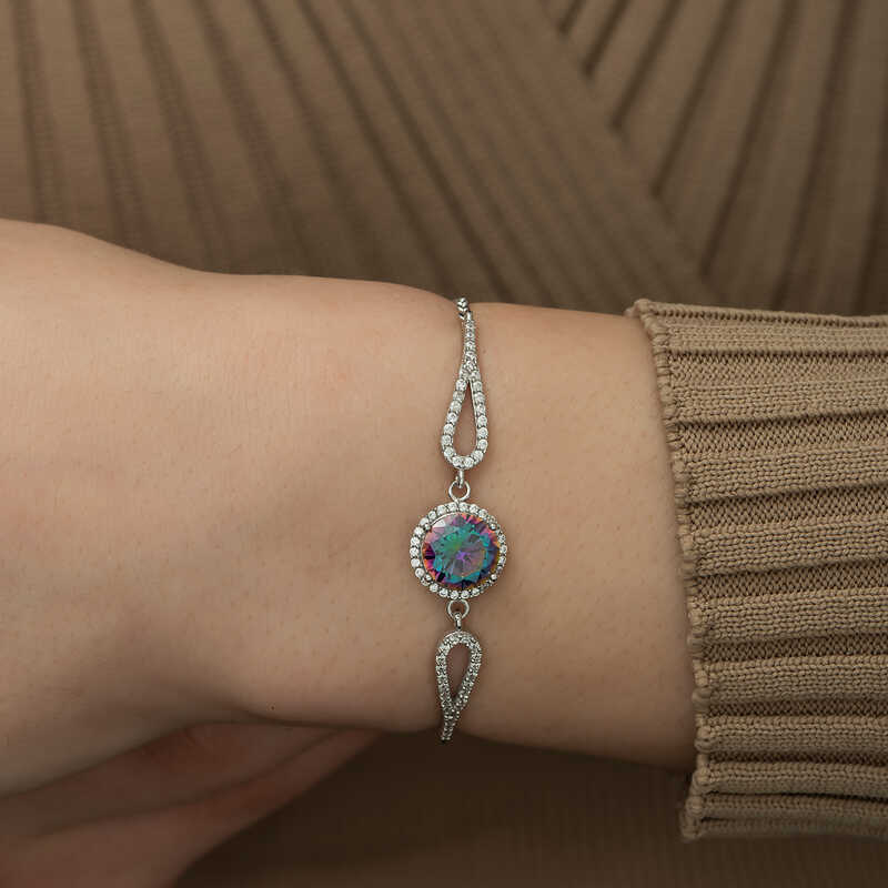 Silver Mystic Topaz Bracelet