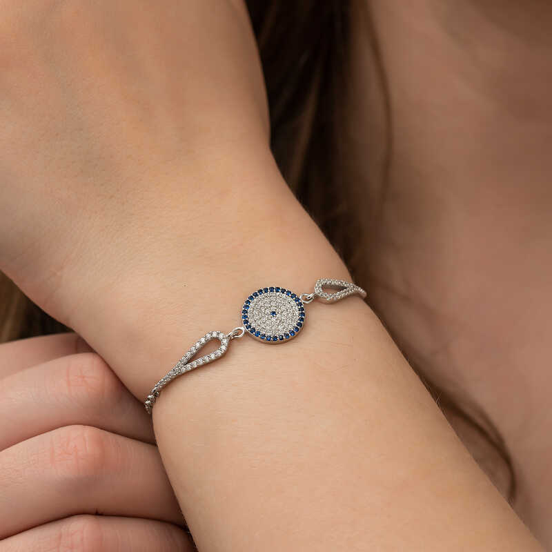 Silver Evil Eye Women’s Bracelet