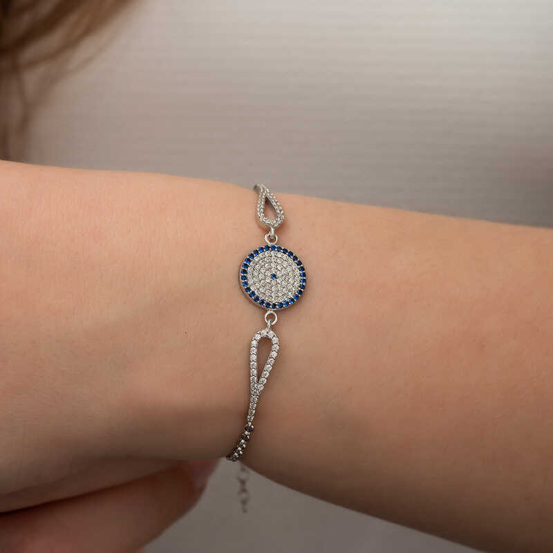 Silver Evil Eye Women’s Bracelet
