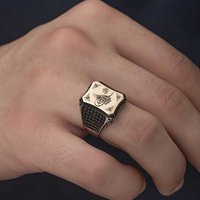 Silver Ottoman Tughra Men’s Ring