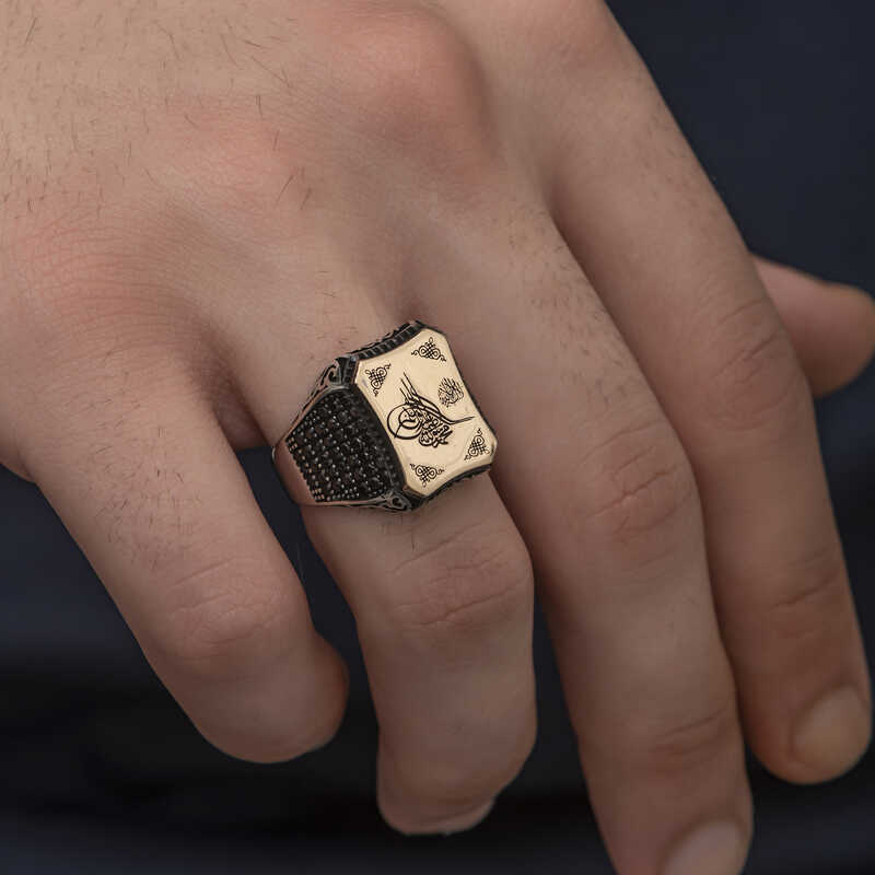 Silver Ottoman Tughra Men’s Ring