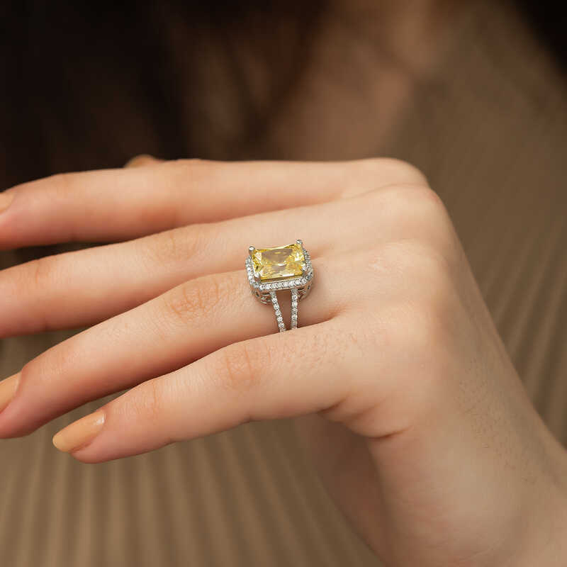 Silver Baguette Square Women’s Ring