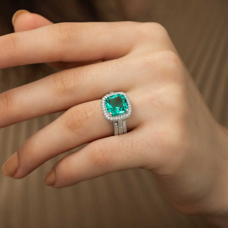Silver Turquoise Baguette Women’s Ring