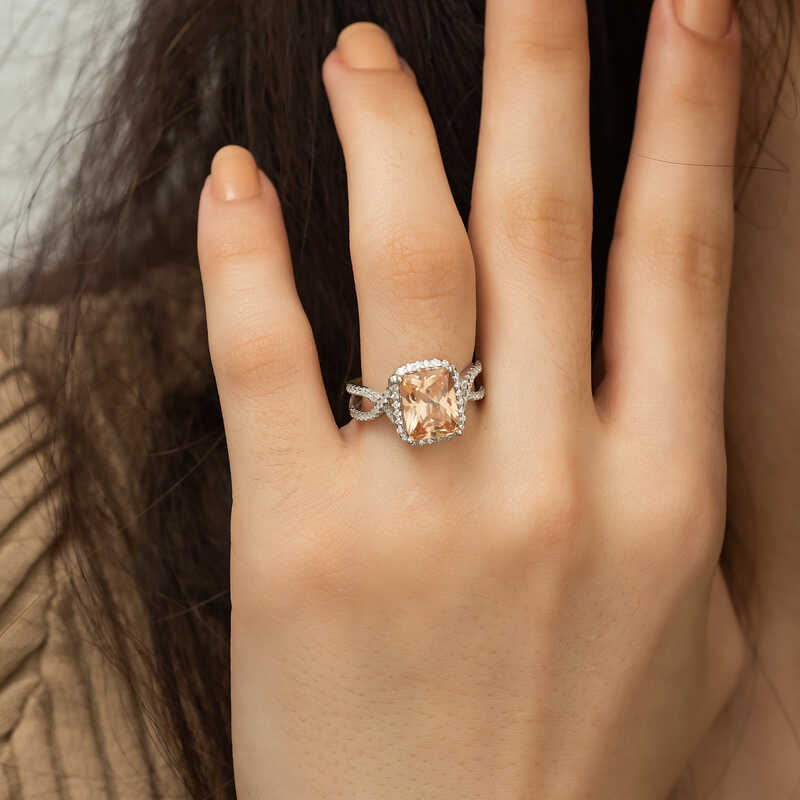 Silver Baguette Square Women’s Ring