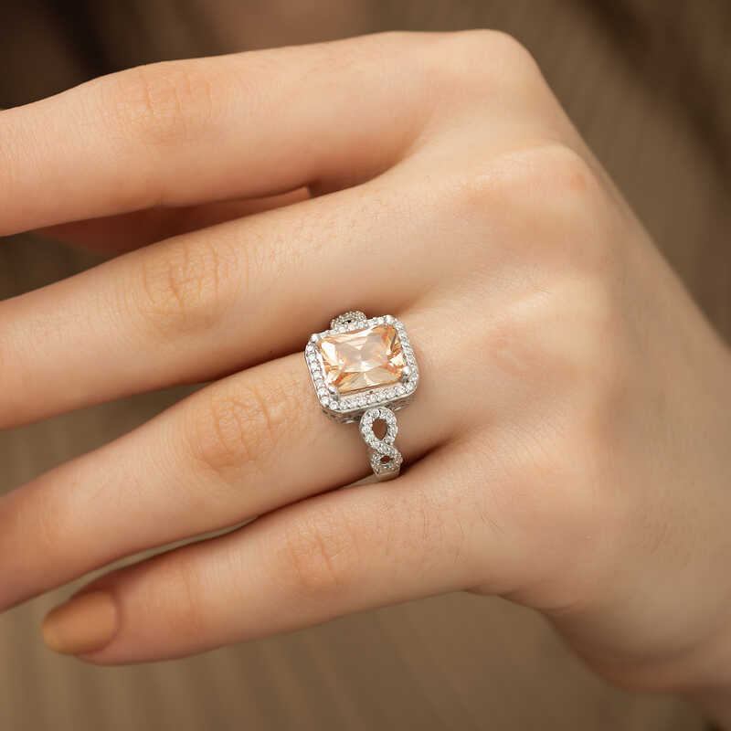 Silver Baguette Square Women’s Ring