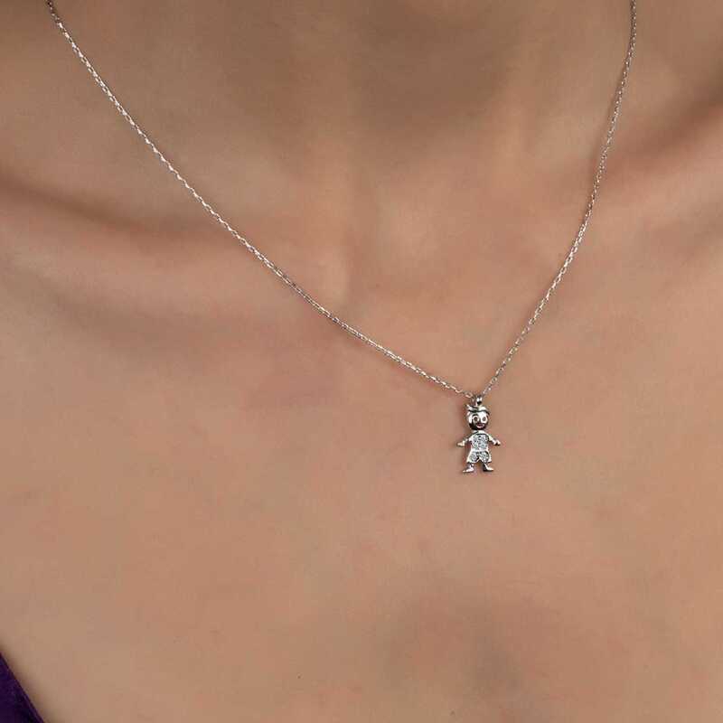 Swarovski Gümüş Çocuk Bayan Kolye