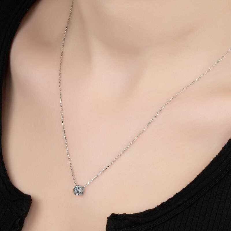 Swarovski Stone Silver Solitaire Women’s Necklace