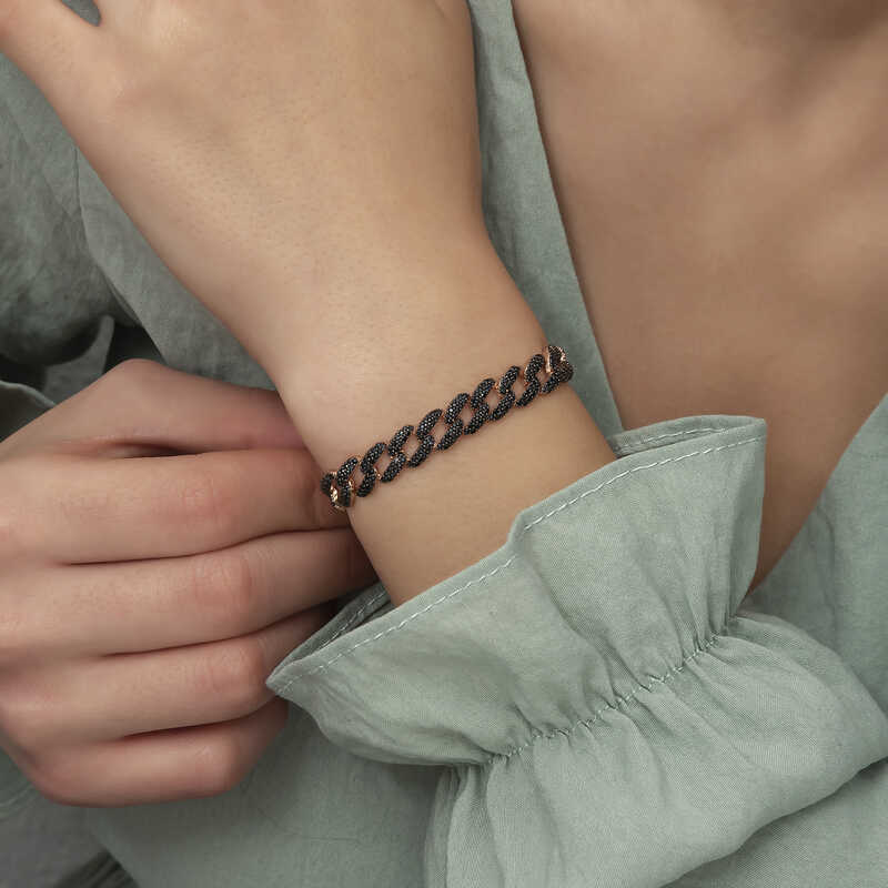 Silver Black Stone Gurmet Women’s Bracelet
