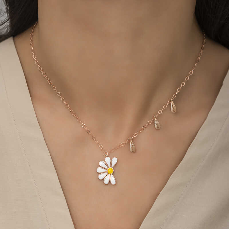 Silver Rose Daisy Loves Dislikes Women’s Necklace