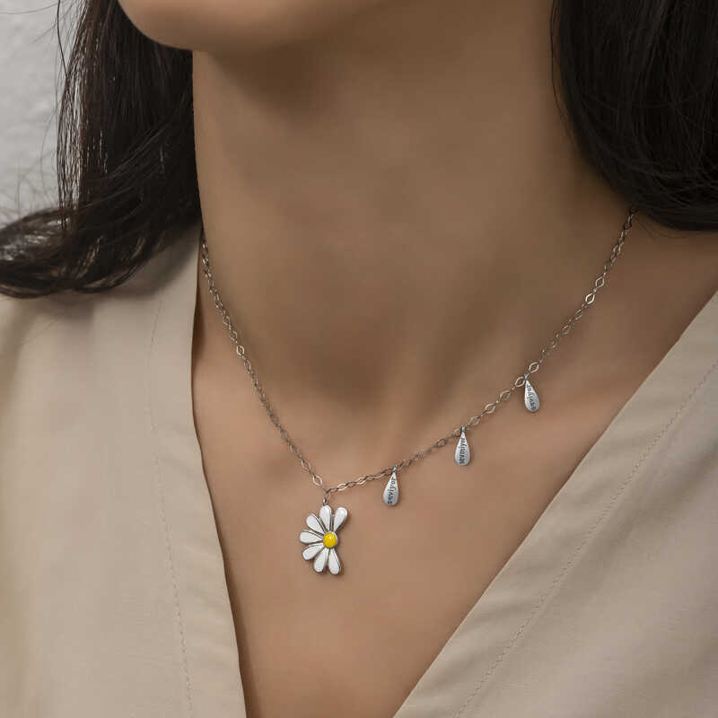 Silver Rhodium Daisy Loves Dislikes Women’s Necklace