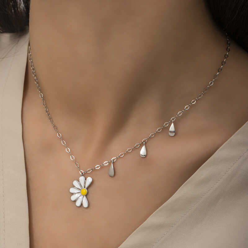 Silver Rhodium Daisy Loves Dislikes Women’s Necklace