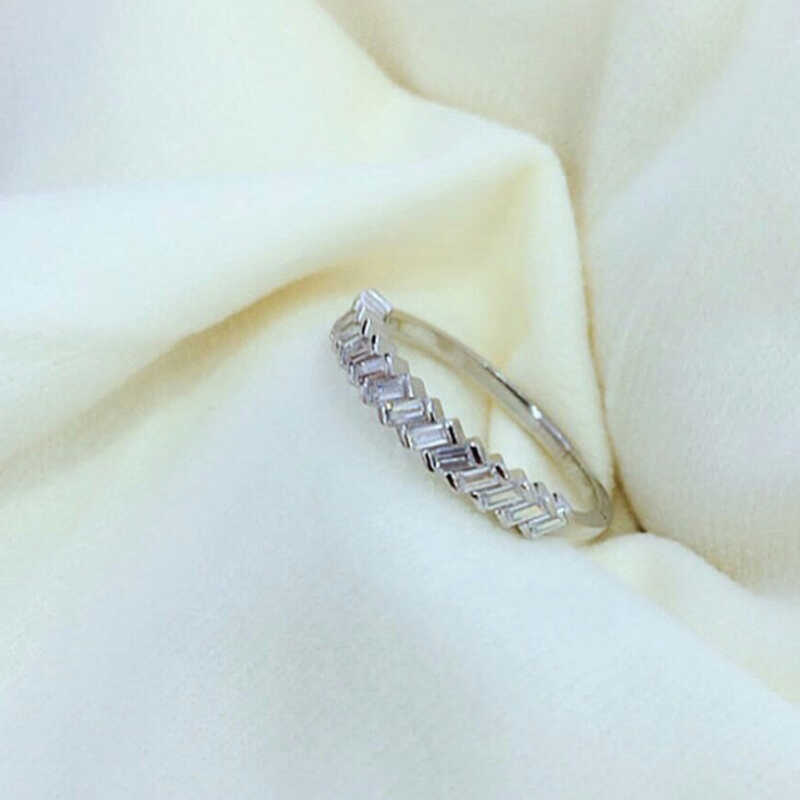 Silver Row Baguette Stone Women’s Ring