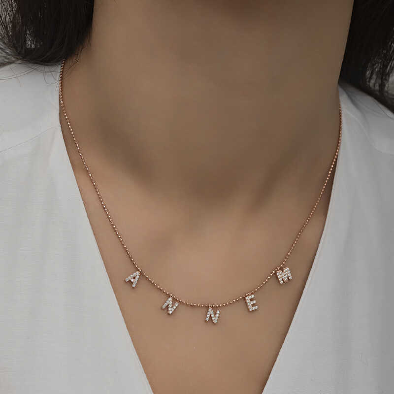 Silver Rose Necklace with My Mother Written