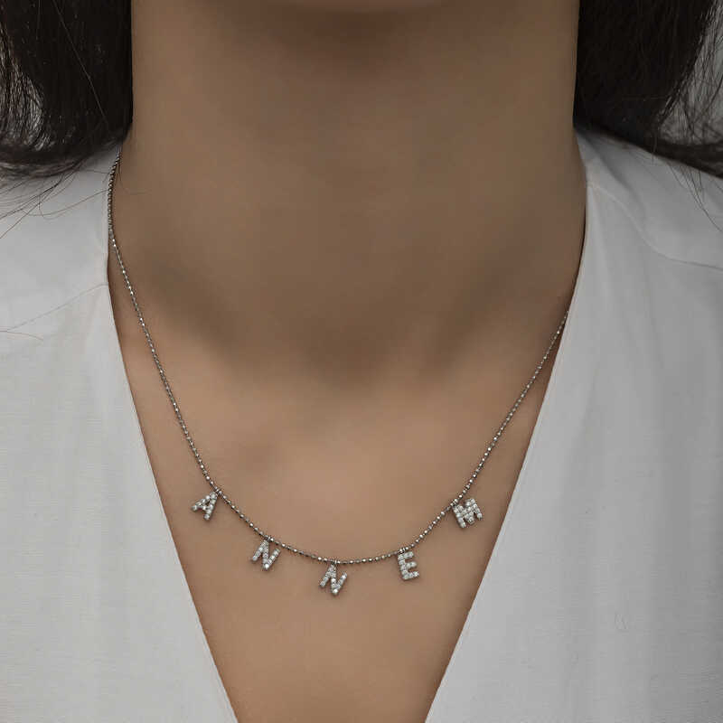 Silver Necklace with My Mother Written