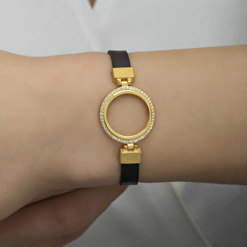 Gold Plated Women’s Bracelet with Silver Quarter Attachment