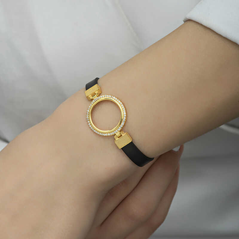 Gold Plated Women’s Bracelet with Silver Quarter Attachment