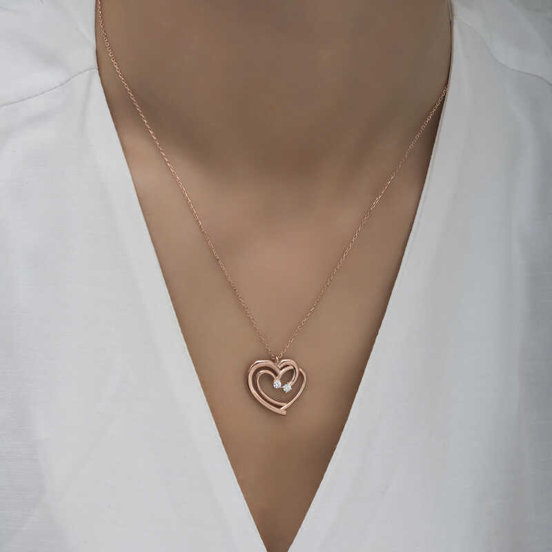 Silver Rose United Hearts Women’s Necklace
