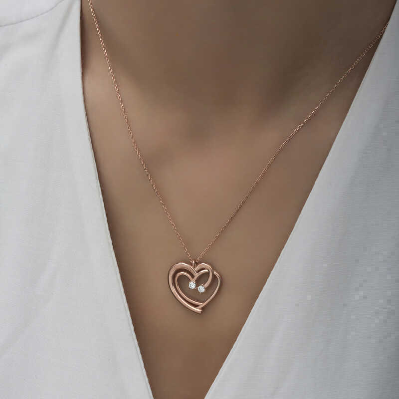 Silver Rose United Hearts Women’s Necklace